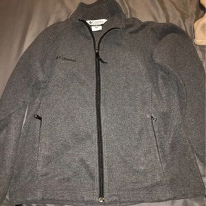 Columbia Grey Zip Up Fleece Jacket
